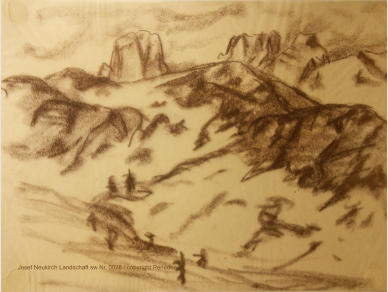 Josef Neukirch Landschaft sw Nr. 0028 / copyright Peneder