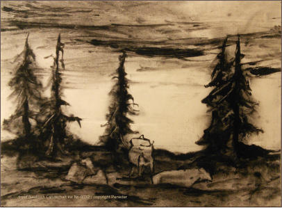 Josef Neukirch Landschaft sw Nr. 0032 / copyright Peneder