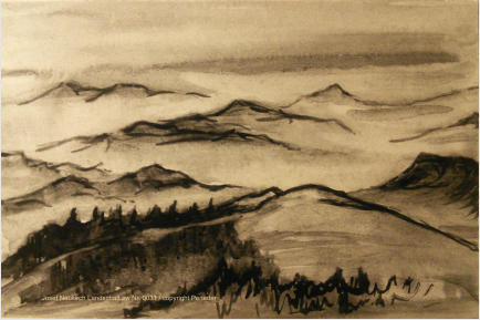 Josef Neukirch Landschaft sw Nr. 0031 / copyright Peneder